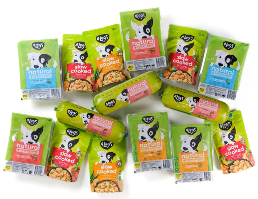 4Legs fresh dog food product, often found in refrigerated sections of Woolworths
