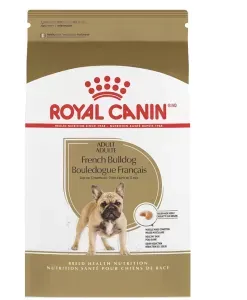 A bag of Royal Canin French Bulldog food, recommended as one of the best kibble for French Bulldogs