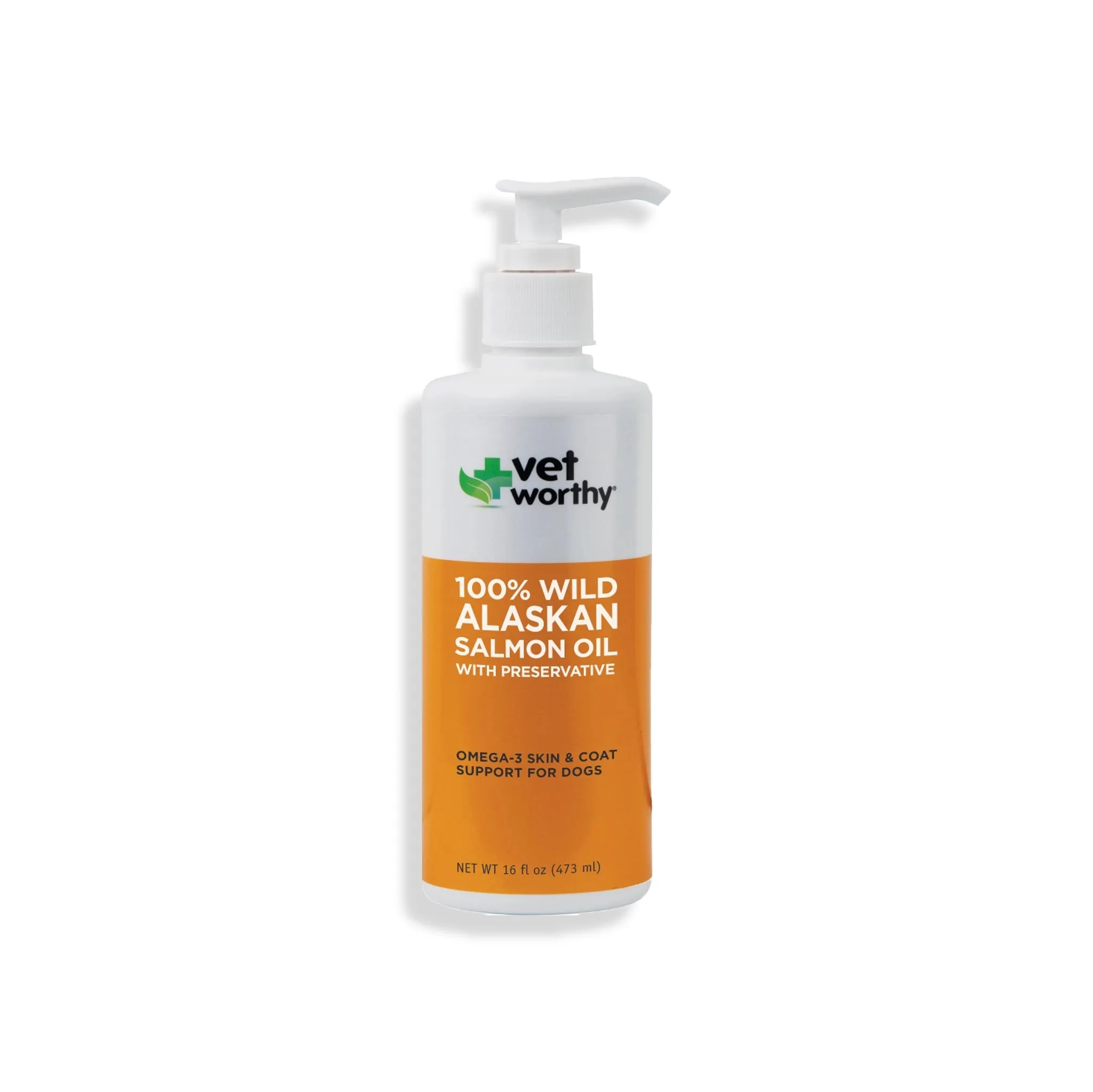 A bottle of Wild Alaskan Salmon Oil, a common supplement for BARF dog food diets, rich in omega-3 fatty acids for skin and coat health.