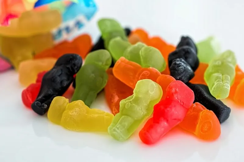 A close-up of a variety of candies