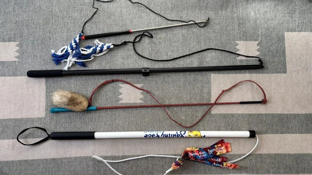 A close-up of the Squishy Face Studio Flirt Pole, showing its robust construction.