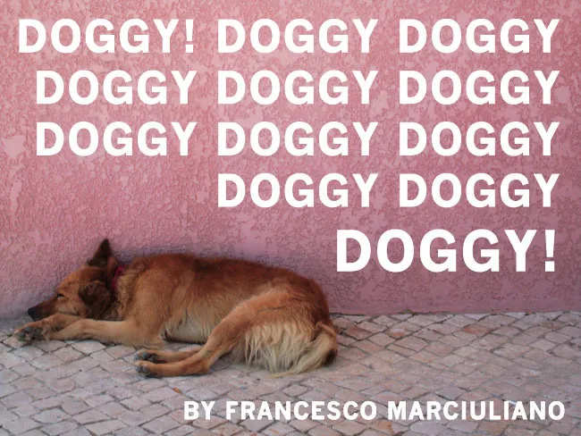 A dog lying on a couch with a large coffee table book about dogs, a humorous nod to Francesco Marciuliano's unproduced dog book ideas