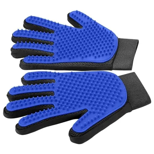 A pet hair remover glove.