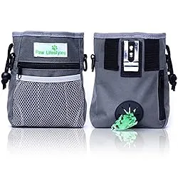 A practical treat pouch for dog minders to carry treats and waste bags during walks.