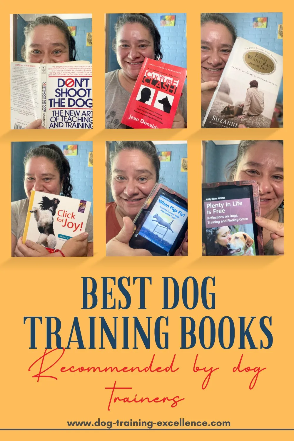 A stack of top rated puppy training books with a puppy plush toy