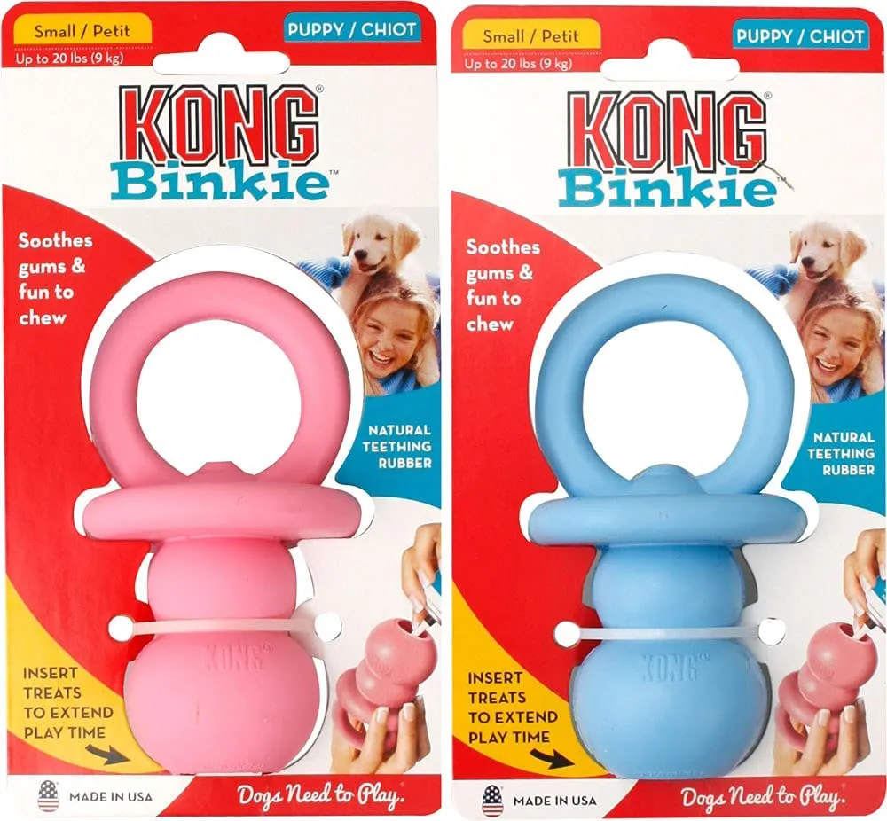 A variety of durable Kong brand dog toys