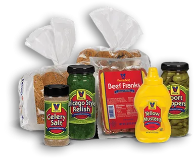 A variety of popular dog food bags, treats, and accessories available from online pet suppliers.