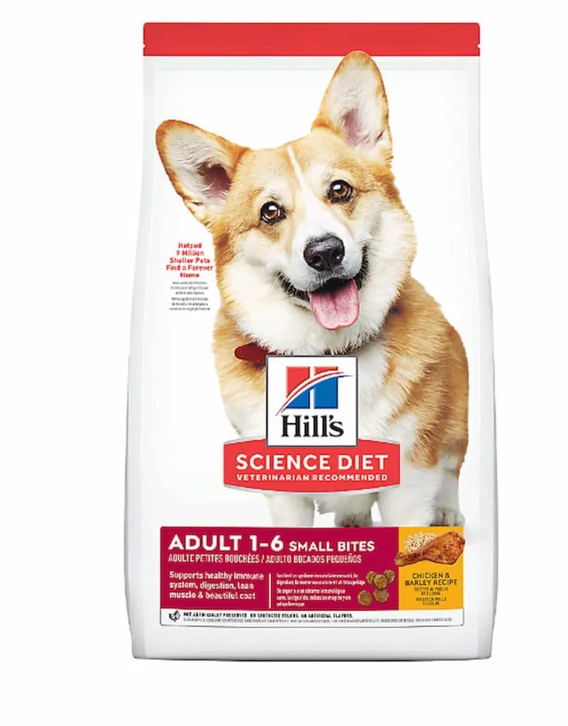 Bag of Hill's Science Diet Adult dog food