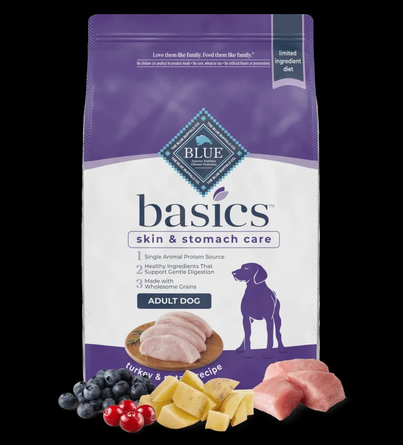 Blue Buffalo Basics Adult Turkey & Potato Recipe Dog Dry Food