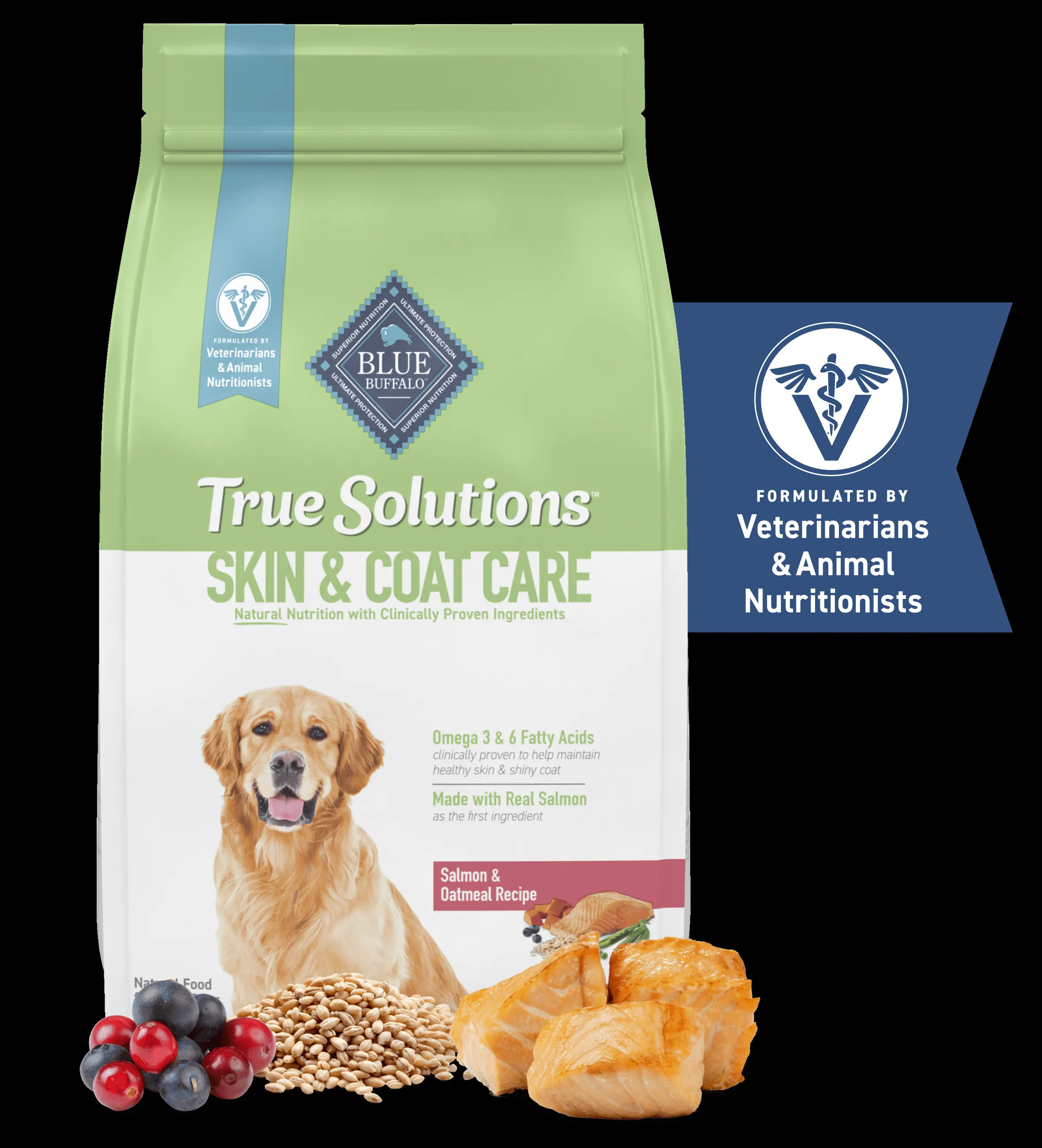Blue Buffalo True Solutions Skin & Coat Care Salmon & Oatmeal Recipe Dog Dry Food