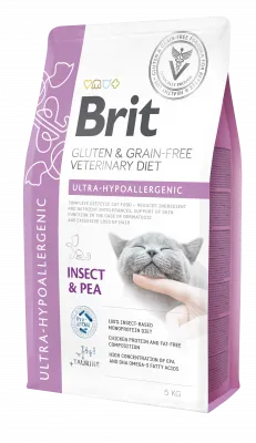 Brit Ultra-hypoallergenic insect, peas &amp; dried apple pulp cat food