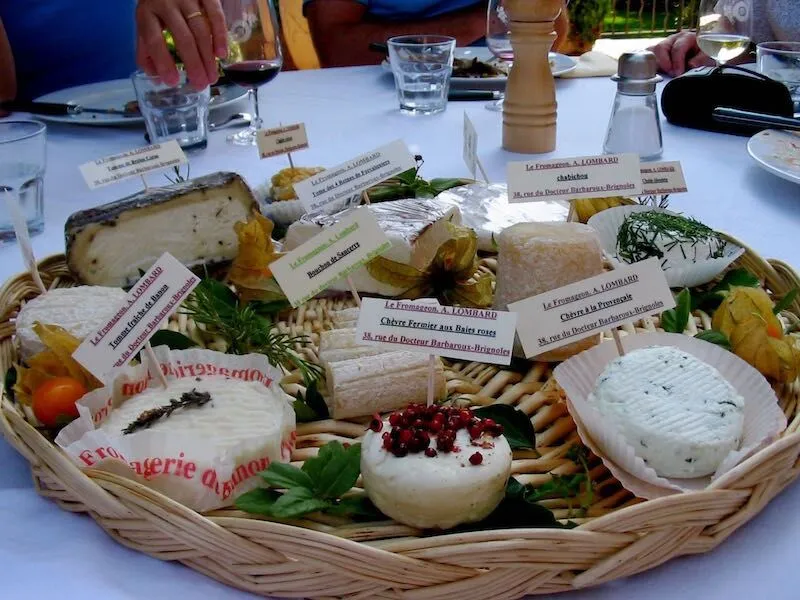 Cheese plate in Provence