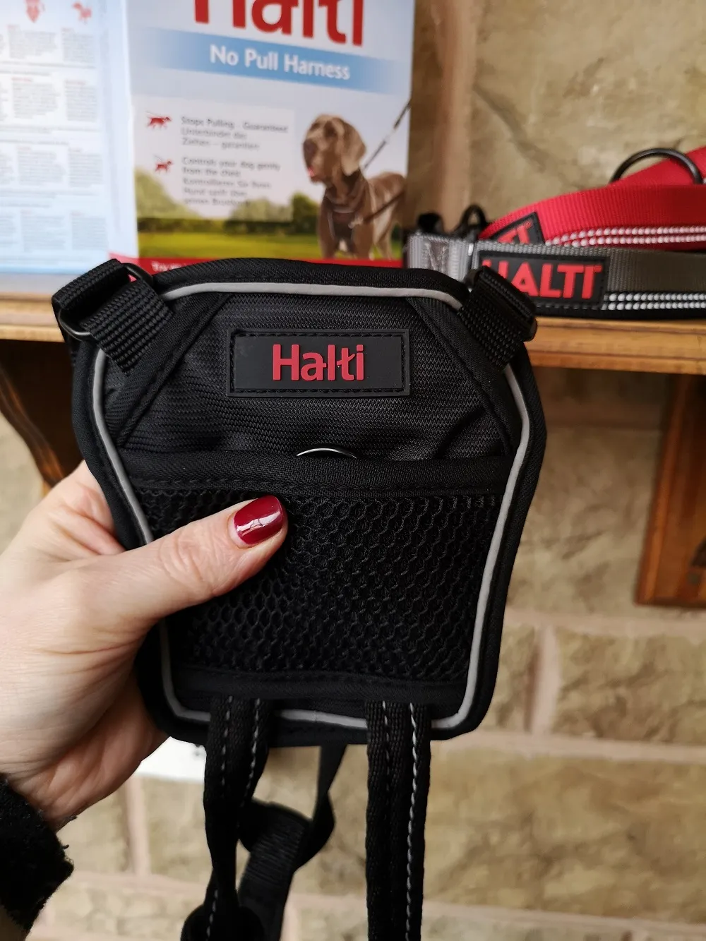 Close-up of the HALTI No-Pull Harness showing padding.