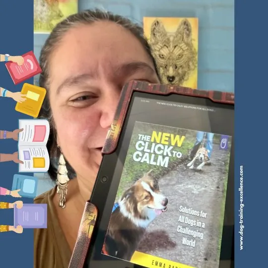Cover of "The New Click to Calm" by Emma Parsons, a guide for reactive and aggressive dogs