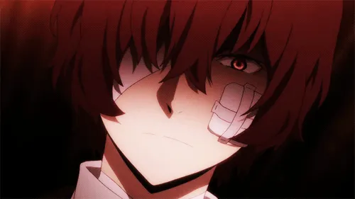 Dazai in a thoughtful pose