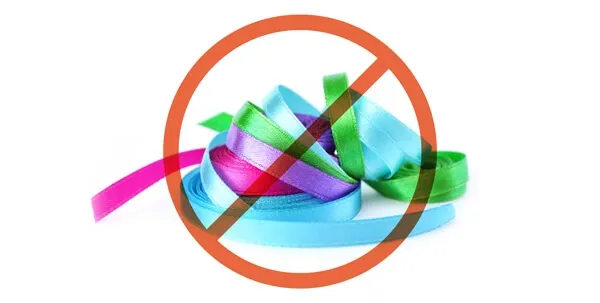 Decorative ribbon, a linear foreign body hazard for dogs that can cause severe internal damage if swallowed