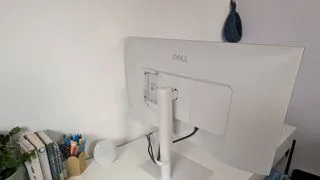 Dell 27 Plus 4K S2725QS monitor with its sleek ash-white design, fitting seamlessly into various home or office decors