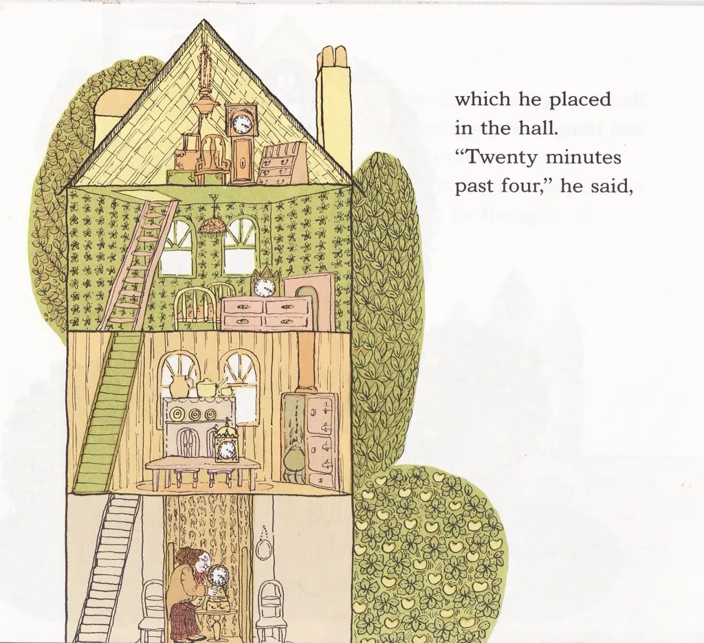 Details of the Hopes' eccentric house, including wallpaper and furniture.