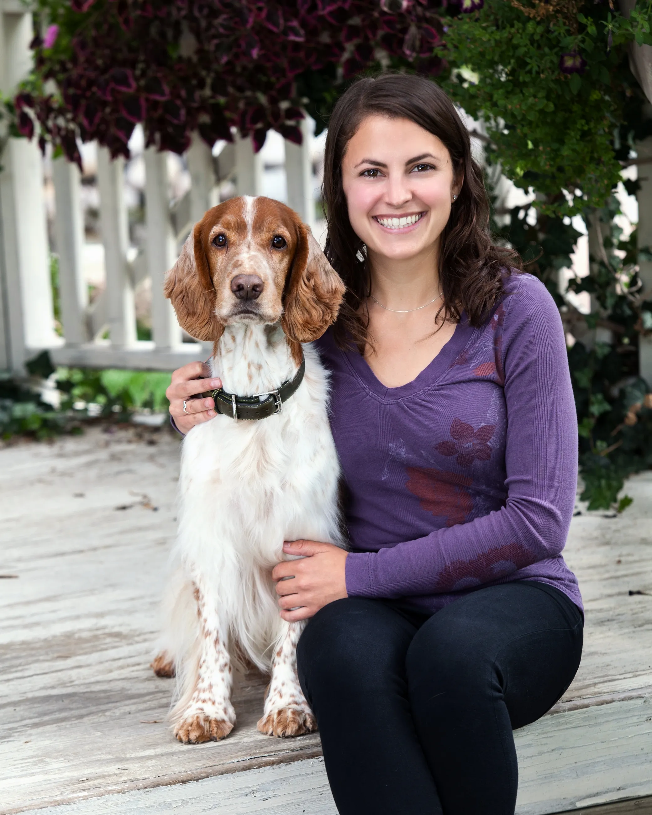 Dr. Jenna Dockweiler with her Welsh Springer Spaniel, Mason.