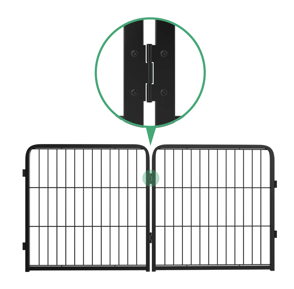 Durable metal panels for portable dog pen