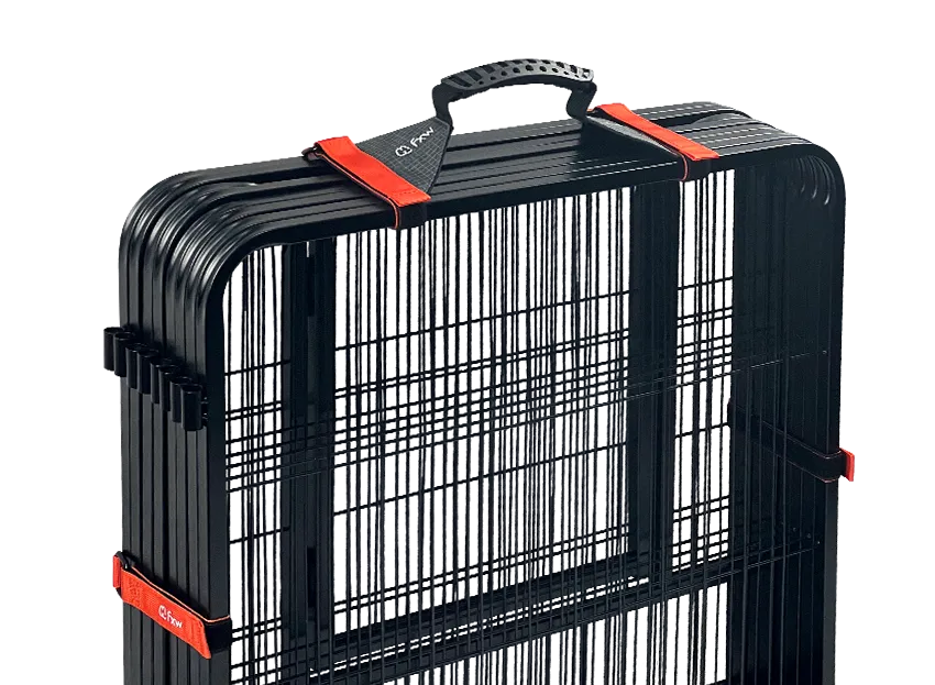 Easy-carry straps for transporting dog playpen panels