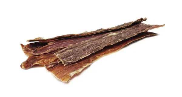 Eldon's Angus Beef Strips, crunchy and digestible chews suitable for less aggressive chewers and puppies.