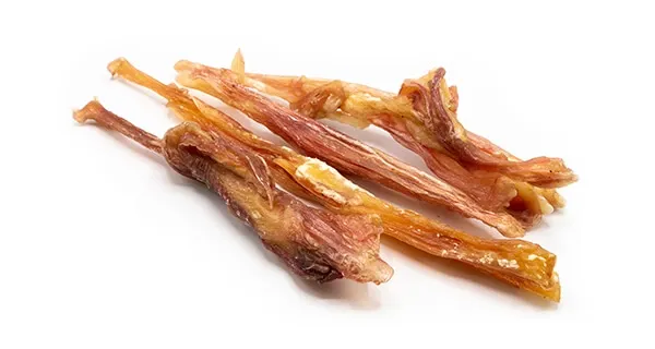 Eldon's Beef Tendons, flexible and durable dog chews excellent for dental health.