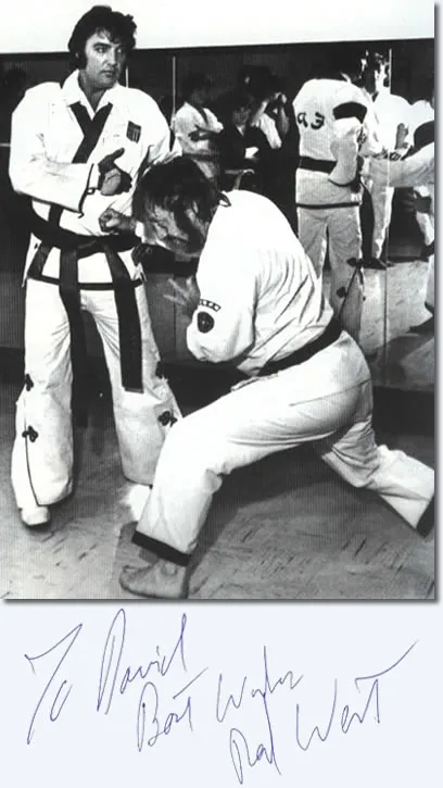 Elvis Presley and Red West sharing a moment