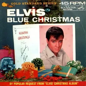 Elvis Presley Blue Christmas Album Cover