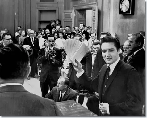 Elvis Presley on stage