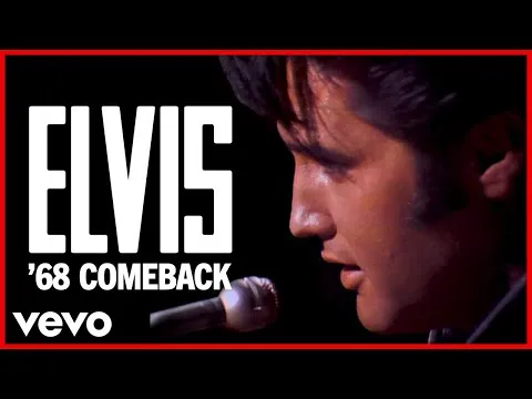 Elvis Presley performing 'Blue Christmas' during his iconic '68 Comeback Special, charismatic and soulful