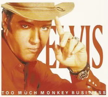 Elvis Sings Flaming Star album cover featuring "Too Much Monkey Business"