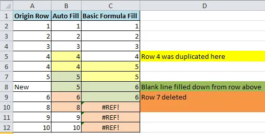 Excel autofill incremental numbers