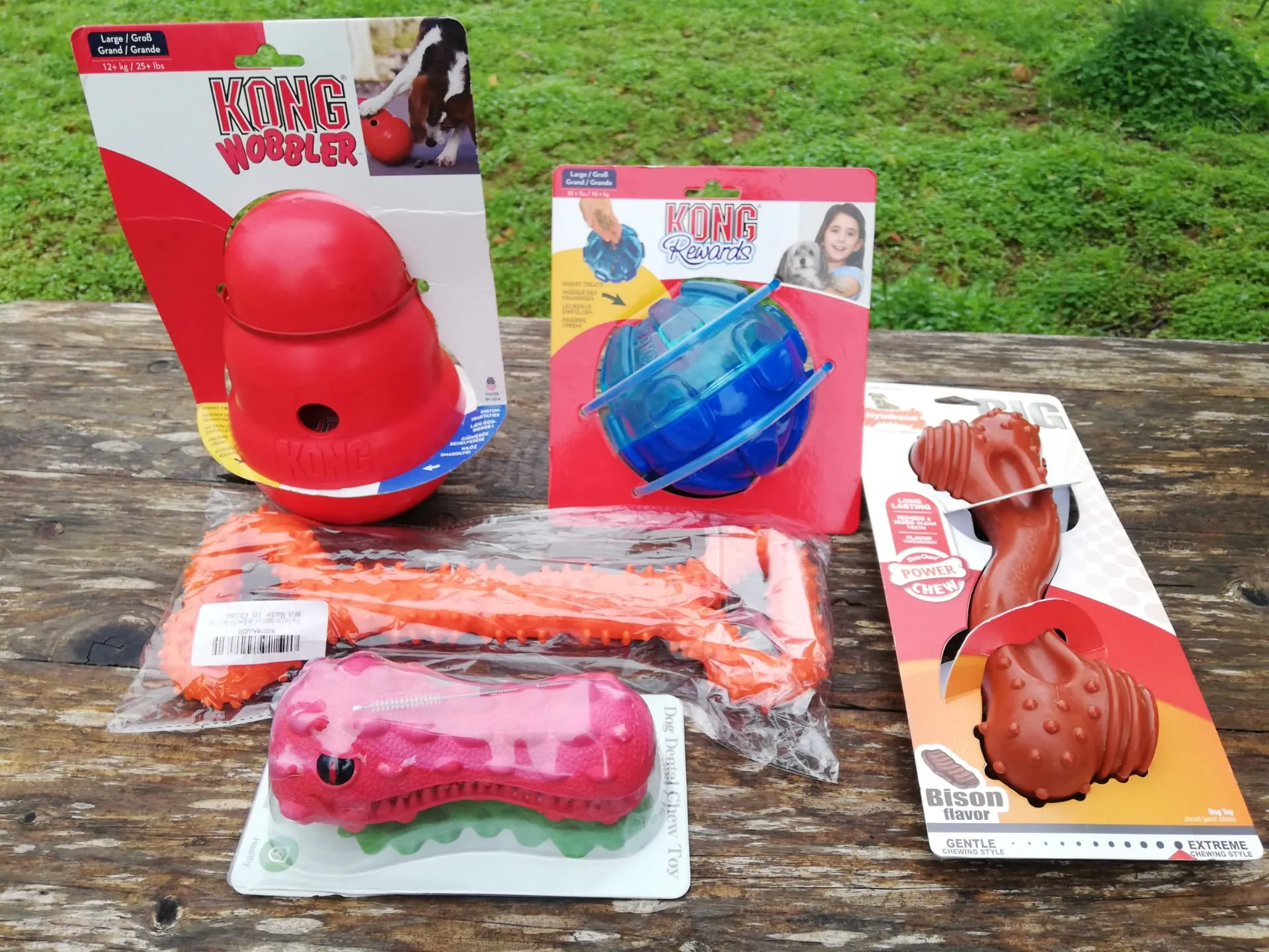 Five interactive and durable dog toys chosen for testing by large breed dogs at the shelter