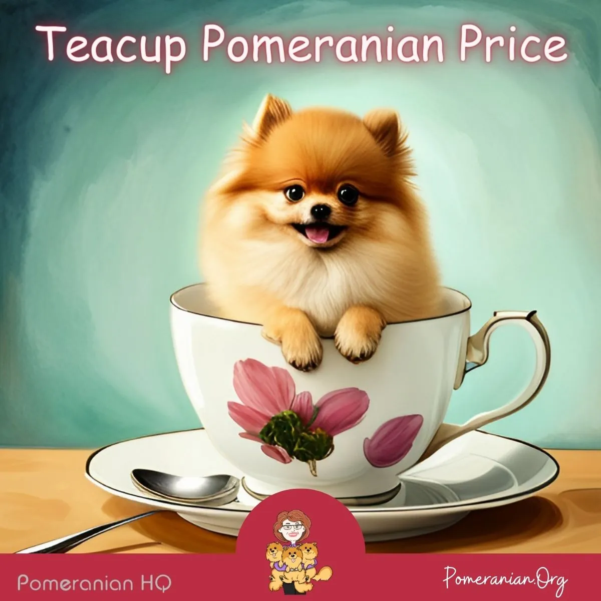 Fluffy Toy Pomeranian puppy playing outdoors