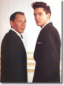 Frank Sinatra and Elvis Presley performing on the 1960 "Welcome Home Elvis" TV special