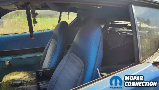Front view of the barn find 1971 Charger Super Bee