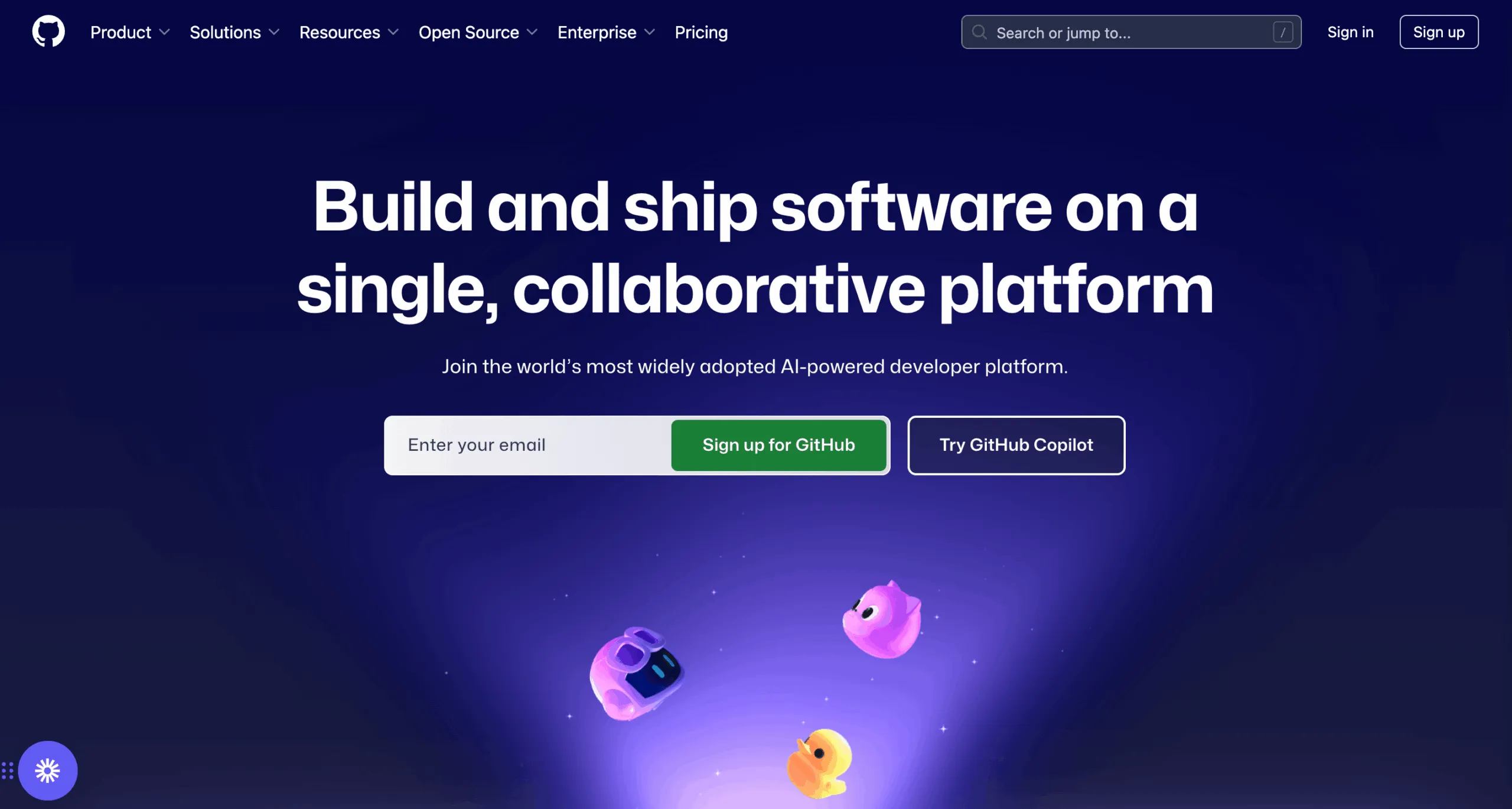 GitHub home page