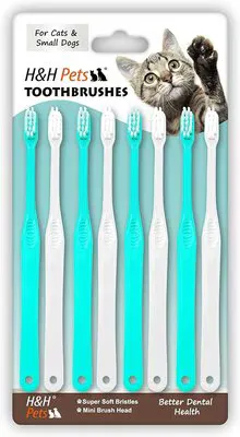 H&H Pets Cat & Small Dog Toothbrush in a multi-pack for routine pet dental care