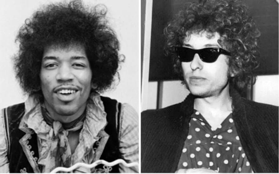 Jimi Hendrix playing guitar