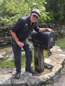 John Dick at the mailbox outside the Johnny Cash Estate in Hendersonville, Tenn. | Courtesy of John Dick