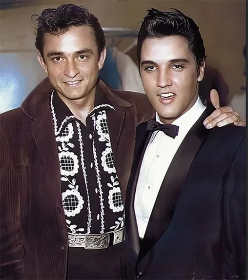 Johnny Cash and Elvis Presley.