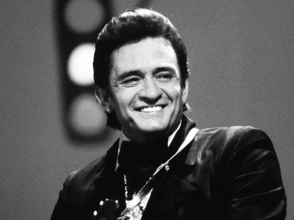 Johnny Cash performs