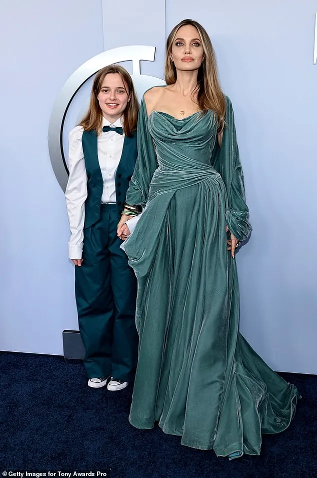 Jolie's youngest daughter, Vivienne, co-produced her Broadway show, The Outsiders, last year (pictured in June 2024)