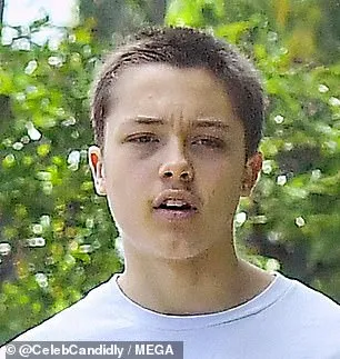 Knox, resembling his father Brad in his younger years