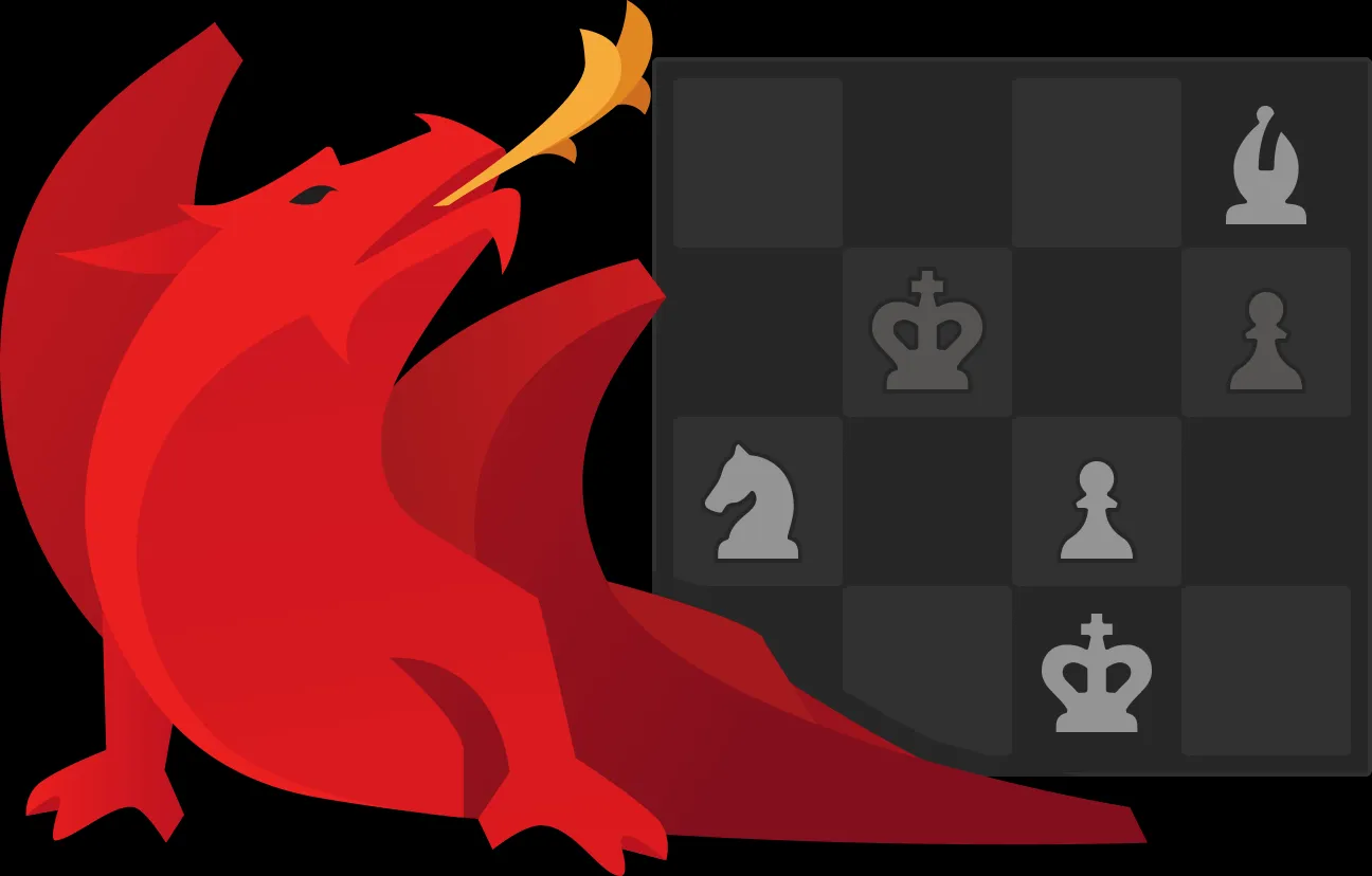 Komodo Chess dragon logo, representing a leading commercial chess engine.