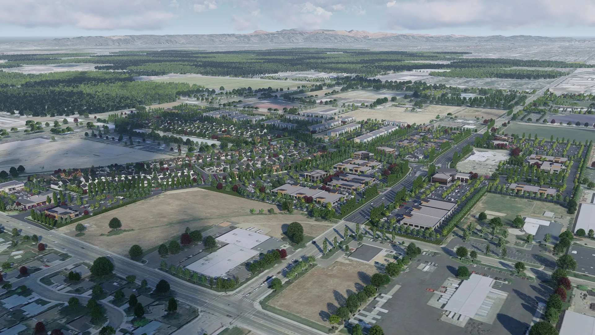 Large scale master plan for Pine 43 rendered with Lumion, requiring powerful graphics card performance