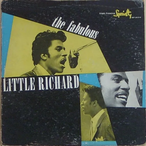 Little Richard performing on stage in the late 1950s, showcasing his energetic performance style