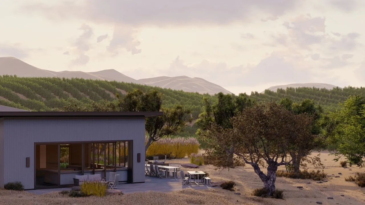 Lumion render of Villa Winery, illustrating requirements for complex architectural projects
