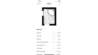 MagicPlan interface displaying estimates for a project